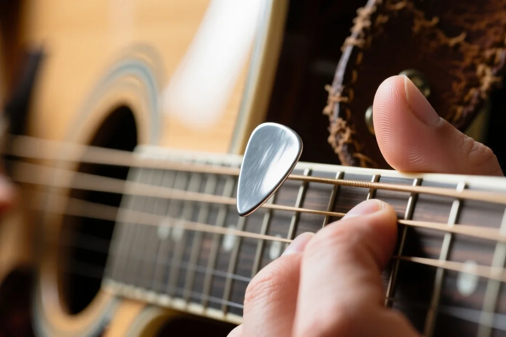 Gitarda sağ el tekniği: penalı ve parmaklı &ccedil;alım